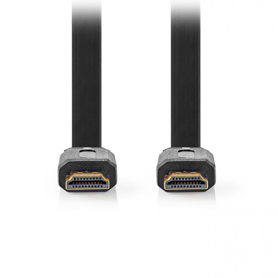 NEDIS CVGL34100BK100 Flat καλώδιο High speed HDMI with Ethernet, HDMI αρσ. - HDMI αρσ., με επίχρυσες επαφές, 10m. - NEDIS