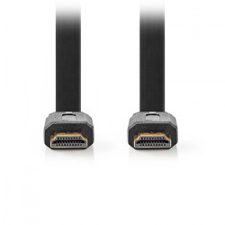 NEDIS CVGL34100BK20 Flat καλώδιο High speed HDMI with Ethernet, HDMI αρσ. - HDMI αρσ., με επίχρυσες επαφές, 2.00m. - NEDIS