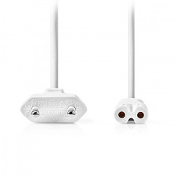 NEDIS CEGL11040WT30 Καλώδιο τροφοδοσίας Euro - IEC-320-C7 (οχταράκι), 3.00m σε άσπρο χρώμα. - NEDIS