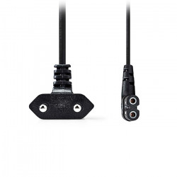 NEDIS CEGL11055BK50 Καλώδιο τροφοδοσίας Euro - 8-Shaped (οχταράκι) υπό γωνία, 5.00m σε μαύρο χρώμα. - NEDIS