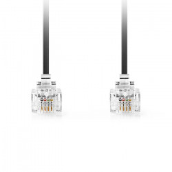 NEDIS TCGL90200BK20 Τηλεφωνικό καλώδιο RJ11 αρσ. - RJ11 αρσ. 2.00 m., μαύρο. - NEDIS