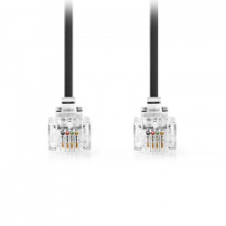 NEDIS TCGL90200BK50 Τηλεφωνικό καλώδιο RJ11 αρσ. - RJ11 αρσ., 5.00 m. σε μαύρο χρώμα. - NEDIS