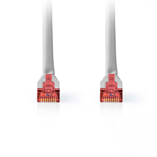 NEDIS CCGL85220GY100 Καλώδιο δικτύου CAT 6, S/FTP, 10m σε γκρι χρώμα. - NEDIS