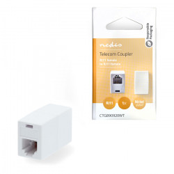 NEDIS CTGB90920WT Μούφα RJ11 6x4 θηλ. - θηλ., σε λευκό χρώμα. - NEDIS