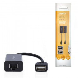 NEDIS CCGB61EXTBK500 Σετ καλωδίων προέκτασης USB A αρσ. - 1x RJ45 θηλ. & USB A θηλ. - 1x RJ45 θηλ. σε UTP θηλ., με ενίσχυση σήματος έως 50m. - NEDIS