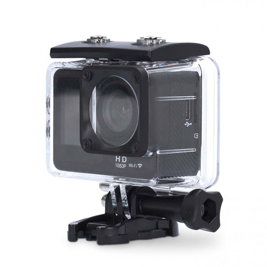 NEDIS ACAM31BK Action κάμερα Full HD 1080p Wi-Fi, με διπλή οθόνη TFT 2