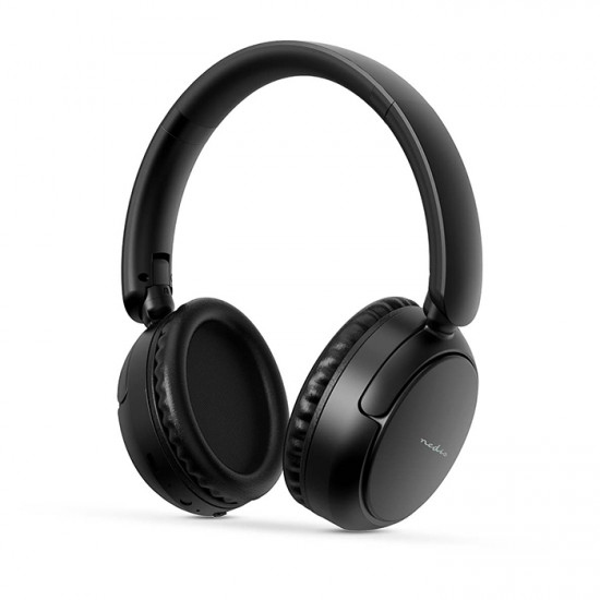 NEDIS HPBT4024BK Ασύρματα over-ear ακουστικά με μικρόφωνο και σύνδεση Bluetooth, σε μαύρο χρώμα. - NEDIS