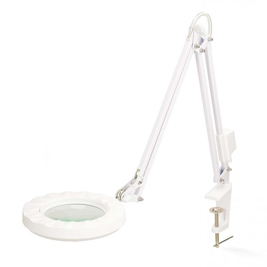 NEDIS MAGLE2WT Mεγεθυντικός φακός με λυχνία LED 700lm, με σφιγκτήρα τοποθέτησης σε γραφείο, 6W σε άσπρο χρώμα. - NEDIS