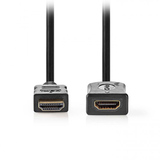 NEDIS CVGL34096BK20 Καλώδιο προέκτασης High speed HDMI with Ethernet, HDMI αρσ. - HDMI θηλ., με επίχρυσες επαφές, 2.00m. - NEDIS