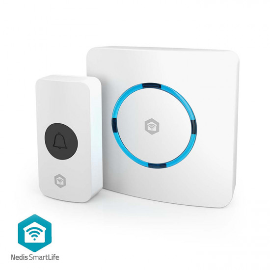 NEDIS WIFIDB11CWT Ασύρματο plug-in smart εσωτερικό κουδούνι με σειρήνα, σε λευκό χρώμα. - NEDIS