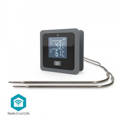 NEDIS BTKAT10GY Smart Bluetooth θερμόμετρο κρέατος με 2 αισθητήρες και έλεγχο μέσω εφαρμογής. - NEDIS