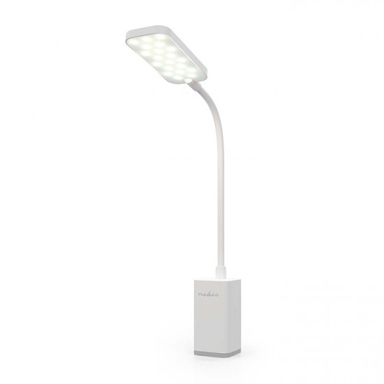 NEDIS LTLR10WT Επιτραπέζιο φωτιστικό γραφείου LED με σφιγκτήρα, 90lm σε λευκό χρώμα. - NEDIS