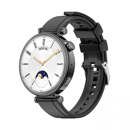 XO GT4 BLACK Smartwatch με οθόνη AMOLED 1.32