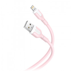 XO NB212 Καλώδιο High-Speed USB A αρσ. - Lightning 10.5W, 1.00m σε ροζ χρώμα - XO