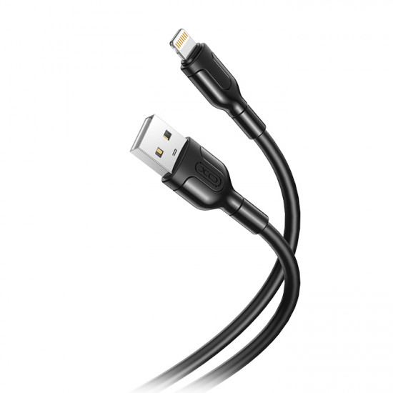 XO NB212 Καλώδιο USB High-Speed A αρσ. - Lightning 10.5W, 1.00m σε μαύρο χρώμα - XO