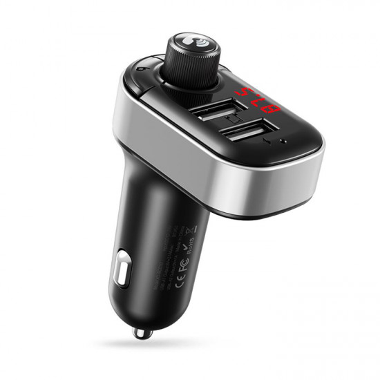 XO BCC10 Bluetooth ΜΡ3 αναμεταδότης FM αυτοκινήτου με 2 θύρες USB-A, 15.5W - XO