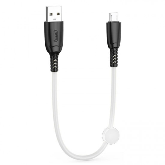 XO NB247 Καλώδιο USB High-Speed Α αρσ. - MICRO USB αρσ., 25cm σε λευκό χρώμα - XO