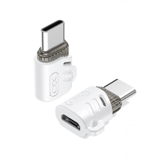 XO NB256G Αντάπτορας USB High-Speed type-C αρσ. θηλ. - Micro USB θηλ., σε λευκό χρώμα - XO
