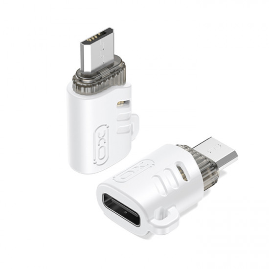 XO NB256H Αντάπτορας USB High-Speed type-C θηλ. - Micro USB αρσ., σε λευκό χρώμα - XO