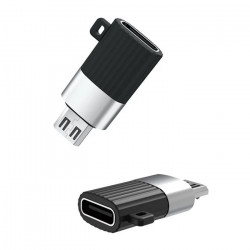 XO NB149-C Αντάπτορας USB High-Speed type-C θηλ. - Micro USB αρσ., σε μαύρο/ασημί χρώμα - XO