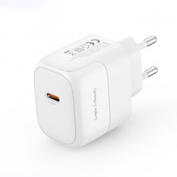 XO L136 (EU) PD20W 1 USB-C FAST CHARGING CHARGER Universal φορτιστής USB-C, 20W σε λευκό χρώμα - XO