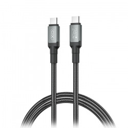 XO NB-Q264A Καλώδιο USB High-Speed Type-C αρσ. - Type-C αρσ. 240W, 1m σε μαύρο χρώμα - XO