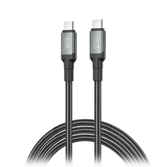 XO NB-Q264B Καλώδιο USB High-Speed Type-C αρσ. - Type-C αρσ., 2.00m σε μαύρο χρώμα - XO