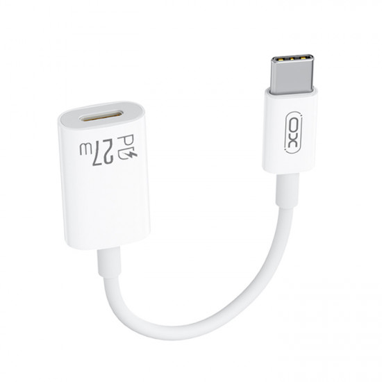 XO NB-R268A Καλώδιο-αντάπτορας USB High-Speed Type-C αρσ. - Lightning θηλ., 0.12m σε λευκό χρώμα - XO