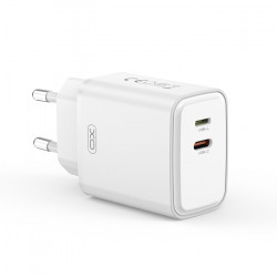 XO L145 20WUSB-C +L PORT BI-DIRECTIONAL REVERSE CHARGER FAST CHARGER Universal φορτιστής με 2 εξόδους 1xUSB-A & 1x Lightning, 20W σε λευκό χρώμα - XO
