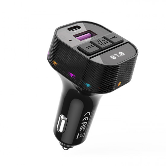 XO BCC17 Bluetooth ΜΡ3 αναμεταδότης FM αυτοκινήτου με θύρες φόρτισης Type-A+Type-C PD 30W - XO