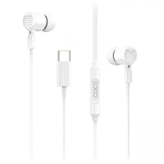 XO EP81 Ενσύρματα in-ear ακουστικά με μικρόφωνο και βύσμα USB-C, σε λευκό χρώμα - XO