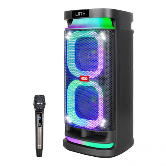 XO F58 Φορητό TWS ηχείο bluetooth με ασύρματο μικρόφωνο, τηλεχειριστήριο και RGB φωτισμό, 40W - XO