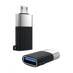 XO NB149-G Αντάπτορας USB High-Speed Α αρσ. - Micro USB αρσ., σε μαύρο χρώμα - XO