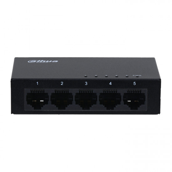 DAHUA DH-SG1005 5-Port Unmanaged Gigabit Switch 10/100/1000, σε μαύρο χρώμα - DAHUA
