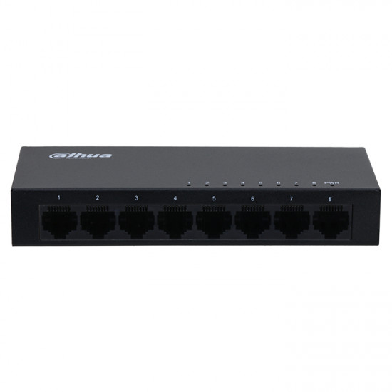 DAHUA DH-SG1008 8-Port Unmanaged Gigabit Switch 10/100/1000, σε μαύρο χρώμα - DAHUA