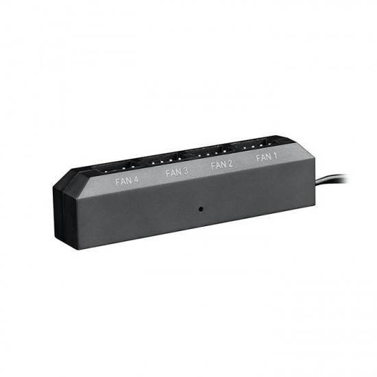 DEEPCOOL FH-04 Hub σύνδεσης έως και 4 ανεμιστήρων 3-pin/4-pin, με λειτουργία PWM fan speed control, σε μαύρο χρώμα. - DEEPCOOL