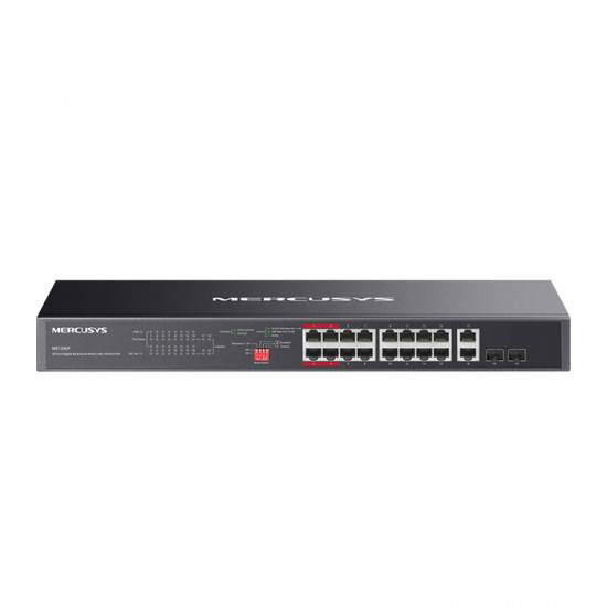 MERCUSYS MS120GP 20-Port gigabit rackmount switch με 16 θύρες PoE+ - MERCUSYS