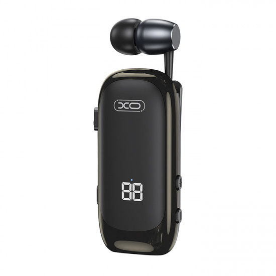XO BE51 In-ear Bluetooth ακουστικό με επεκτεινόμενο καλώδιο, σε μαύρο χρώμα - XO