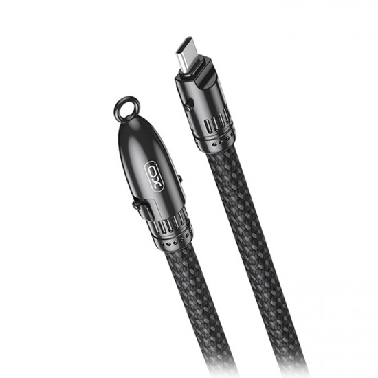 XO NB-Q289B Καλώδιο USB High-Speed Type-C αρσ. - Type-C αρσ., 0.2m σε μαύρο χρώμα - XO