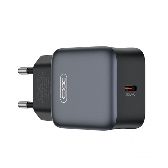 XO L155 (EU) PD30W 1 USB-C FAST CHARGER Universal φορτιστής USB-C, 30W σε μαύρο χρώμα - XO