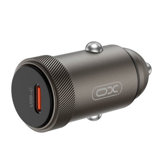 XO CC70 Universal φορτιστής αυτοκινήτου USB-C max.30W, σε γκρι χρώμα - XO