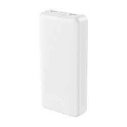 XO PB313 WHITE COLOR Powerbank 20.000 mAh με 3 θύρες USB (2x USB-A, 1x USB-C), σε λευκό χρώμα - XO