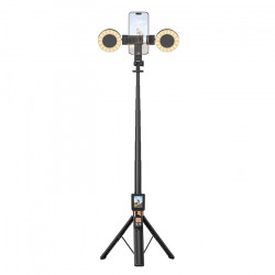 XO SS23 Bluetooth selfie stick με τηλεχειριστήριο και αποσπώμενα ring lights - XO