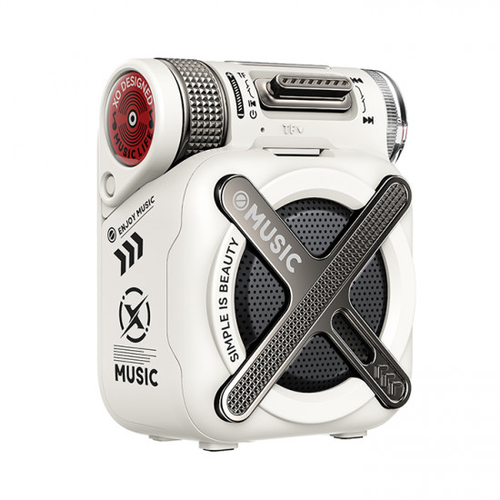 XO F72 MECHA WHITE COLOR Mini Bluetooth φορητό ηχείο, σε λευκό χρώμα - XO