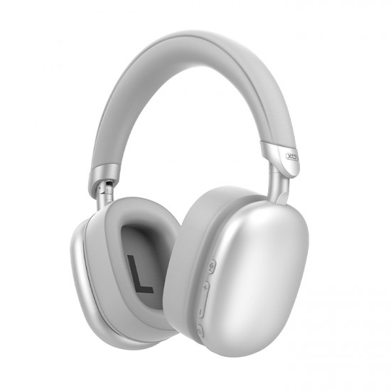 XO BE55 SILVER COLOR Ασύρματα Over-Ear ακουστικά με τεχνολογία ακύρωσης θορύβου (ANC), σε ασημί χρώμα - XO