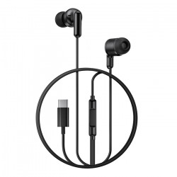 XO EP84 BLACK COLOR Ενσύρματα In-Ear ακουστικά με μικρόφωνο και βύσμα USB-C, σε μαύρο χρώμα - XO