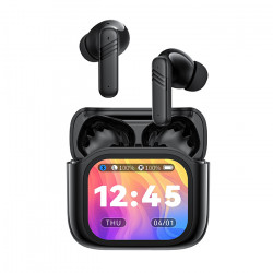 XO X50 Bluetooth ακουστικά handsfree με τεχνολογία ακύρωσης θορύβου (ANC) και θήκη φόρτισης με οθόνη, σε μαύρο χρώμα - XO