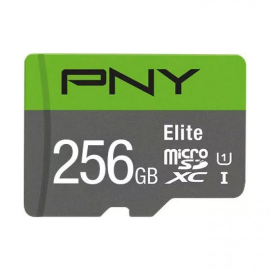 PNY P-SDU256V11100EL-GE Κάρτα μνήμης microSDHC, Class 10 UHS-I U1, 256GB, έως και 100 MB/s με αντάπτορα SD. - PNY