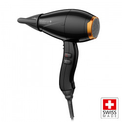 VALERA SWISS NANO 9200 PLUS COMPACT Επαγγελματικό σεσουάρ μαλλιών με AC μοτέρ 2100W και SuperFlex καλώδιο 3 μέτρων, με σύστημα Rotocord για περιστροφή 360°, σε μαύρο χρώμα. - VALERA