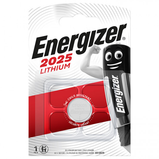 ENERGIZER CR2025 Μπαταρία λιθίου (κουμπί) Energizer CR2025, σε blister 1 μπαταρίας. - ENERGIZER